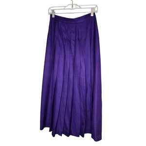 Vtg Jones New York Silk Skirt Purple Jewel Long Skirt Size 8 British Hong Kong